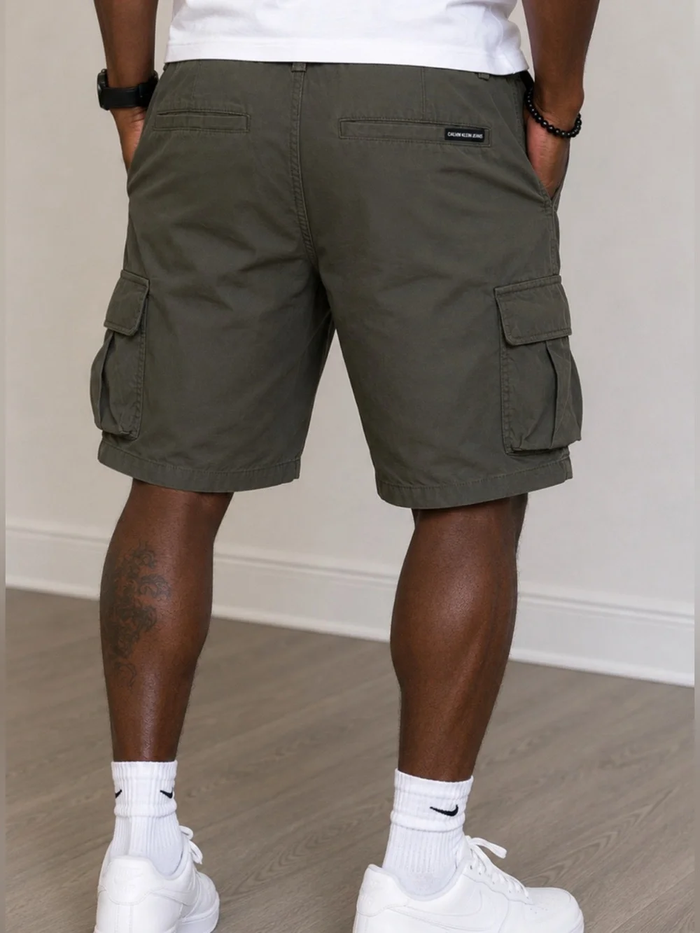 Calvin Klein Olive Green Cargo Shorts